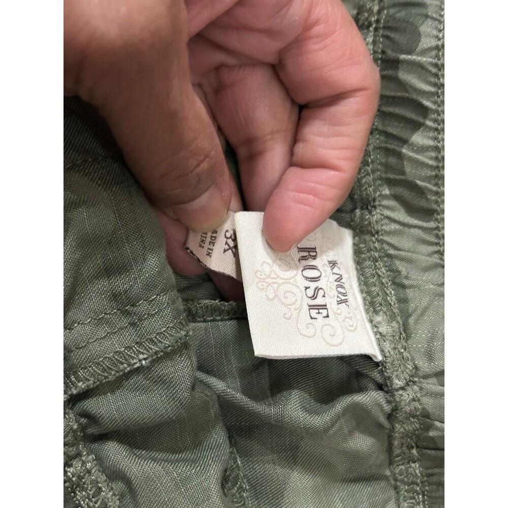 Knox Rose Women’s 3X Green Jogger Pullon Drawstring Camo Lyocell NWT $30 - Picture 6 of 10